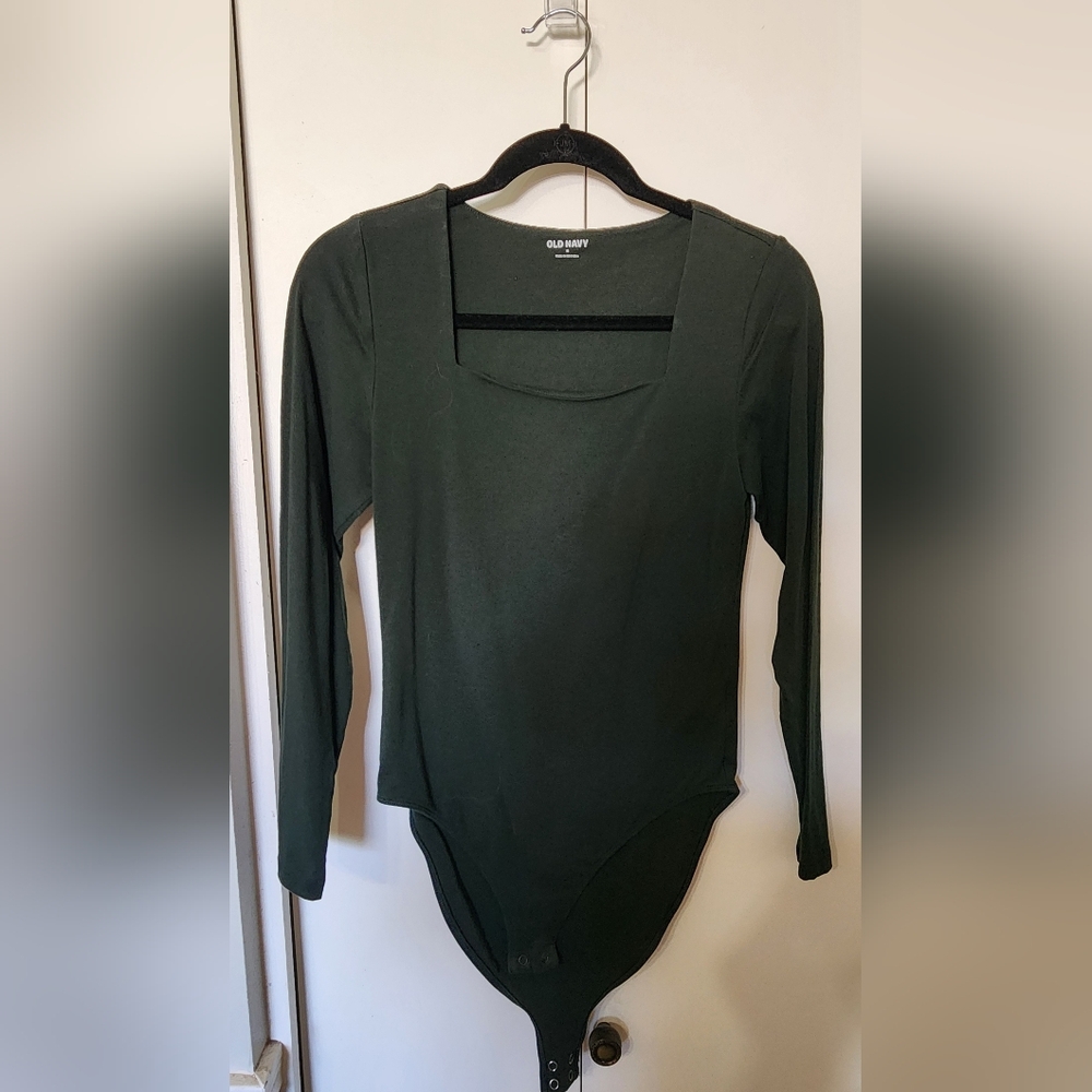 Old Navy Dark Green Long Sleeve Bodysuit